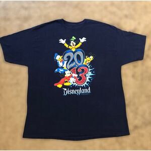 Disneyland Disney Resort 2013 Mens T-Shirt Sz 2XL Donald Duck Mickey Mouse Pluto